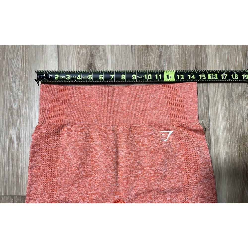 GYMSHARK Red Orange Seamless Compression Athletic Shorts - Size XL (?) - Picture 10 of 12